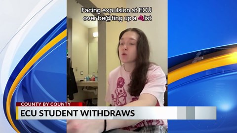 Former ECU student goes viral, speaks out after arrests, withdrawal