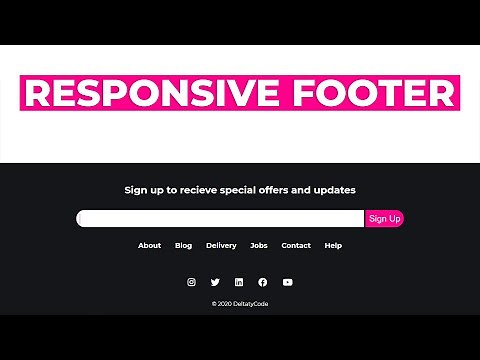 How to Build a Responsive Website Footer Using HTML & CSS