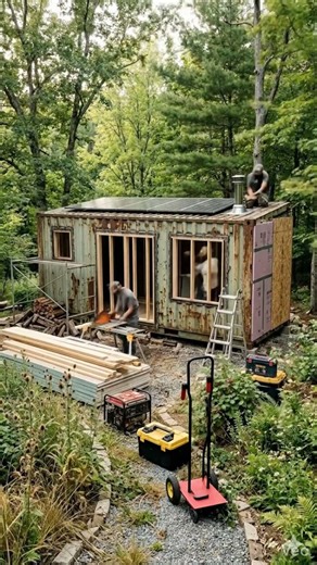 From Rusted Junk to Luxury Living: The Ultimate Shipping Container Transformation! #tinyhouse #short