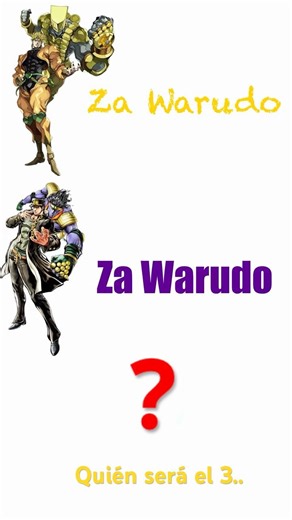 Za warudo y sus bestos usuarios en JJBA(imposible adivinar el 3)