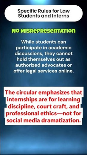 BCI new rules for advocates and Law students 2026😃| social media rules | #lawupdates #shorts #bci