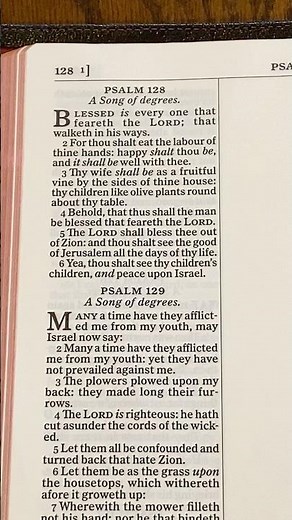 Psalm 128 Reading #bibleverse #psalm #kjv