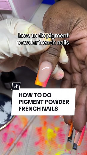 How to Do Pigment Powder French Nails
