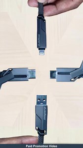 Buy Link: https://amzn.to/3MmEOm6 Above mentioned is an Affiliate, Associate Link. The Stuffcool quad pro 4 in 1 braided charging cable is modular, so you can use this cable in four different combinations, Type C to Type C, Type C to Apple lightning, Type A to Type C and Type A to Apple lightning. The cable is 1.5-meters in length and supports maximum charging speed up to 60-Watt, 3-Amps. The Type C to Apple lightning combination supports maximum charging speed up to 30-Watt. The cable can be us