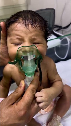 NICU Newborn Bronchiolitis Care Nebulization Protocol for Atem +NS #cutebaby#care#baby