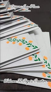 DIY Handmade Envelope Decoration with Origami Flowers 🌸 | Easy Paper Craft Idea #diy #art #ytshorts