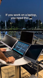 If you work on a laptop all the time you need this for better productivity 💻🙂‍↕️ #tech #techgadgets #newtech #monitor #wfh #coolfinds #coolgadgets #tech #amazonfinds #coworker | Aura-Displays.com