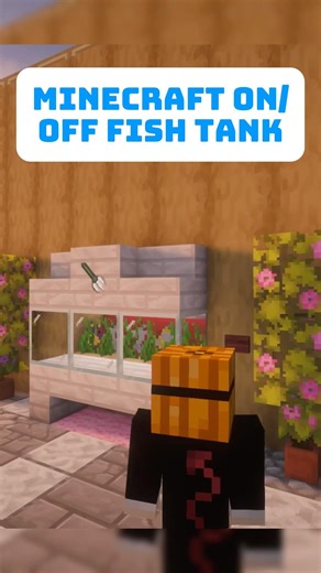 On/off fish tank in Minecraft (upgrade build) #firtana #minecraft