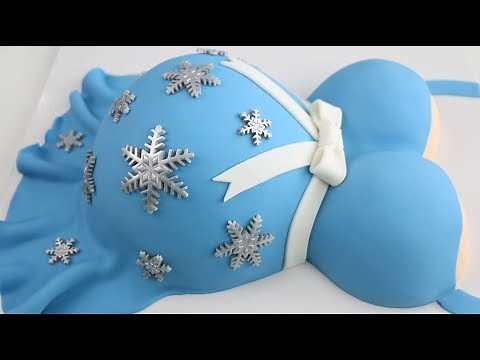 Pregnant Belly CAKE ❄ BABY it's COLD outside!