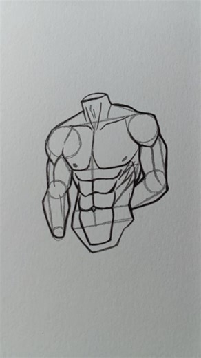 drawmg on Instagram: "How to draw male torso #drawing #anime #animeart #sketch #tutorial"
