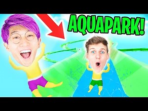LANKYBOX Be SLIPPING & SLIDING In AQUAPARK.IO! (HILARIOUS IPHONE APP!)