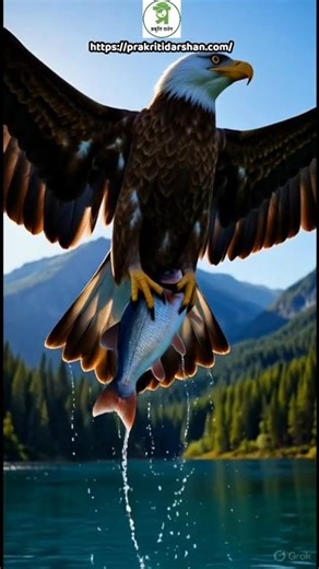 Eagle Hunting Fish 🦅 Real Wildlife Moment #shorts