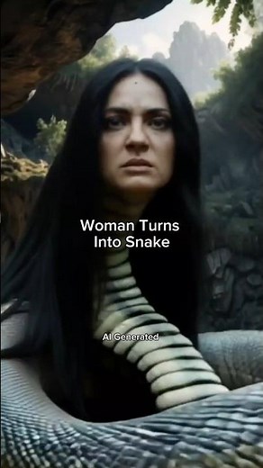 Woman Turns Into Snake || AI Generated #shorts #womanturnintosnake #aigenerated