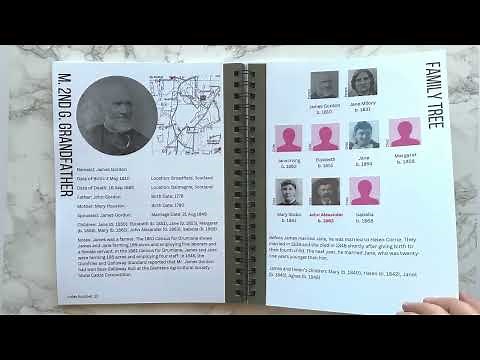 Full Flip-Through of a Family History Book Created Using Canva Templates from Family Tree Notebooks