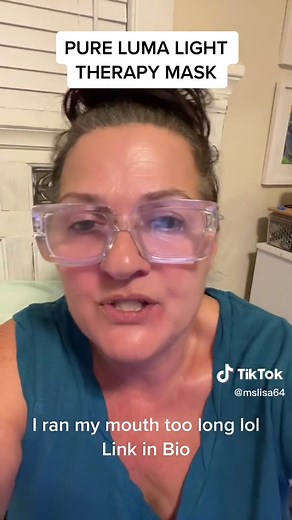 Pure Luma LED light therapy mask. I love this mask! Safe to use every night.#fyp #skincare #skincareroutine #skincaretips #antiaging #acne #over40 #over50 #over60 #boomer #matureskin #babyboomerskincare #maturewomenoftiktok #beautytok