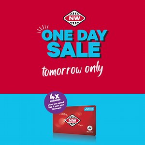 1.2K views · 110 reactions |  The huge One Day Sale is on tomorrow at New World! Now's the time to fill up your basket for less, plus get 4x rewards when you spend $50 and scan your Clubcard, in-store and online! *North Island stores only. T&Cs apply. | New World | Facebook