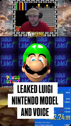 Nintendo’s Luigi Model LEAKED. Scrapped from the game in 1996. Voiced by original voice actor Charles Martinet! #90s #n64 #mario64 #lisreal #nostalgia | TedFeds