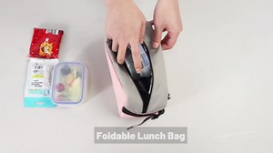 MIER Freezable Snack Bags Small Frozen Mini Cooler Lunch Bag Freezer Insulated Pouch for Kids Adults Work School Travel On-the-go, Black