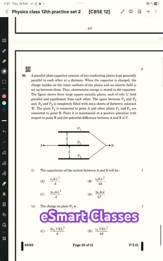 Class 12 Physics Paper 2026 Set 2: Don't Miss These!#cbse12thboard #physics #questionpaper #shorts