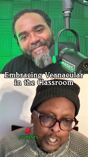 Seriously... This can improve your classroom culture by leaps and bounds. Transparency around language and code switching creates a sense of authenticity and belonging, as explained here by Dr. Mark Anthony Neal. ❗Check out the full conversation with @bookerbbbrown of @dukeuniversity: Episode 55 of UnMASKing with Male Educators is on @applepodcasts @spotify, and @youtube youtube.com/@branchspeaks and creators.spotify.com/pod/profile/branch-speaks/ —- #unmaskingwithmaleeducators #millionmaskmovem