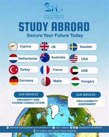 🌍 Study Abroad – Secure Your Future Today! ✈️📚