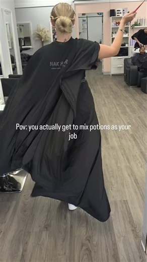 Dahkoda on Instagram: "Informed my parents I'm the next potions master, they thought it was a joke. Then I turned water into an okay-ish potion 🤣#harrypotter #foryou #nak #funny #hairdressermagic"