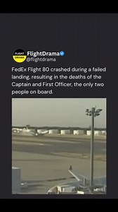 4.4K views · 18 reactions | FedEx Flight 80 met a tragic end during a botched landing, resulting in the deaths of the Captain and First Officer. The crash claimed the lives of the only two people on board, marking a somber moment in aviation history. | FlightDrama | Facebook