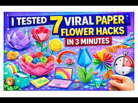 7 Viral Paper Flower Hacks I Tested in 3 Minutes | Easy DIY Paper Crafts