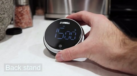 JOYHILL Digital Kitchen Timer, Magnetic Timer with Large LED Display Screen, 3 Volume Levels, Ideal for Cooking Baking Teaching Fitness, Red