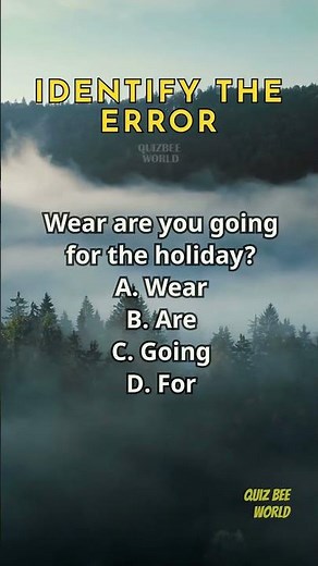 Identify The Error 56 #English #englishgrammar #englishlesson #englishlearning #quiz