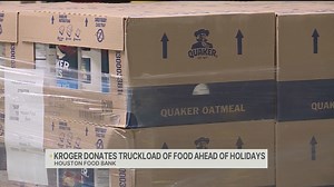 Kroger donates truck load of food to Houston Food Bank ahead of holidays