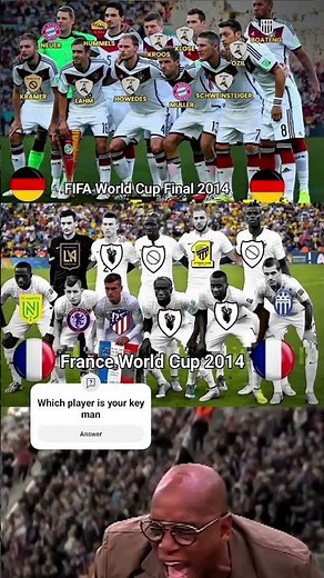 Germany 2014 ⚔️ France 2014 🏆 World Cup Final XI