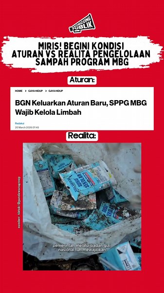 Tragic! Here's How the MBG Program's Waste Management Rules Compare to the Reality