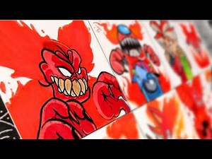 Drawing TRICKY PHASE 3 in different styles [ FRIDAY NIGHT FUNKIN ] MADNESS COMBAT