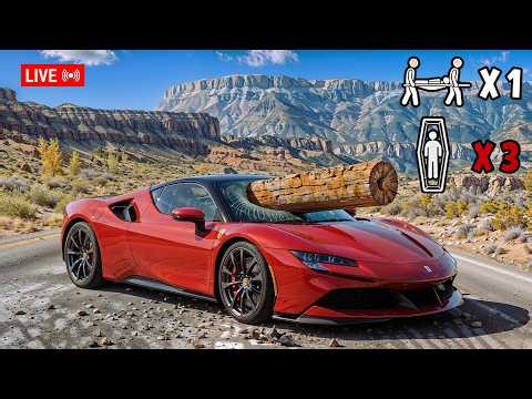 LIVE 🔴 Extreme High-Speed Crash Survival Passenger Deaths & Survival Analysis | BeamNG.drive