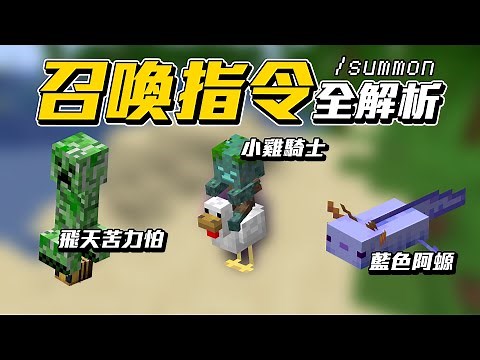 Minecraft 召喚指令全解析!! 讓你輕鬆召喚珍奇異獸!!
