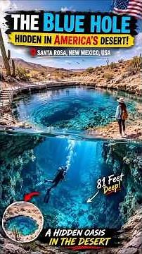 The Blue Hole Hidden in America's Desert! 😱#shorts