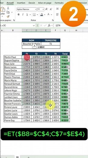 Une DOUBLE RECHERCHE sur EXCEL #excel #astucesdigitales #exceltips #entrepreunariat