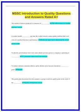 MSSC Introduction to Quality Questions and Answers Rated A506 636x882