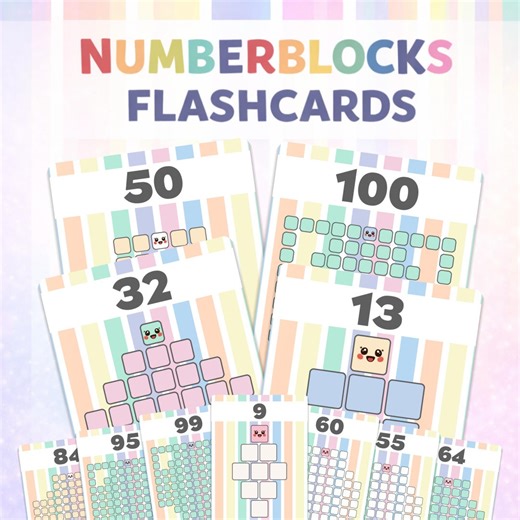 Numberblocks Flashcards 1–100 | Printable Number Cards for Kids | Preschool & Kindergarten Math | Counting Practice | Instant Download | PDF - Etsy