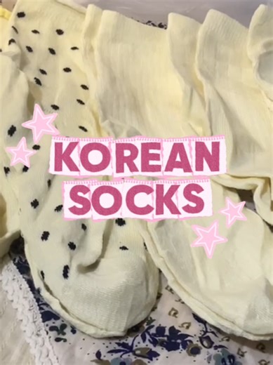 5 pairs of korean-style socks with 4 different designs! only for less than Php 100. check yellow basket 💫 #fyp #koreansocks #cutesocks