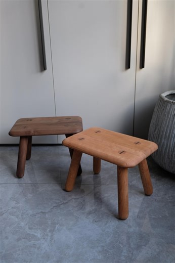 Solid Cherry Walnut Kids Stool | Montessori Step Stool, Natural Wood Furniture - Etsy