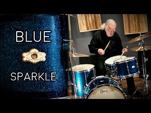 60's CAMCO Oaklawn-Era Tuxedo Drum Set - Blue Sparkle