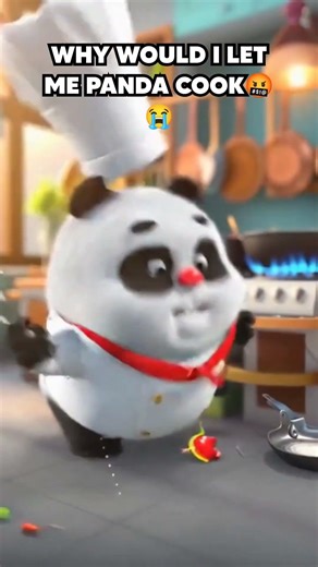 FUNNY video of my panda cooking in the kitchen