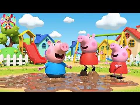 Peppa Pig Discovered the Bouncy Mud Castle | Nursery Rhymes for Kids | Baby Songs