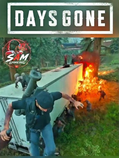 Days Gone Remastered Gameplay Epic Horde Battle Cascade Highway Horde #daysgone #shorts #gaming #ps5