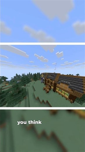 Minecraft Starter Cottage Base (Easy $ Efficient) #minecraftshorts #minecraftbuilds #starterbase