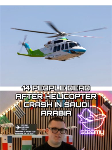 AW139 Helicopter Crash in Saudi Arabia #steamyavnews #aviation #helicoptercrash #saudiarabia #aramco