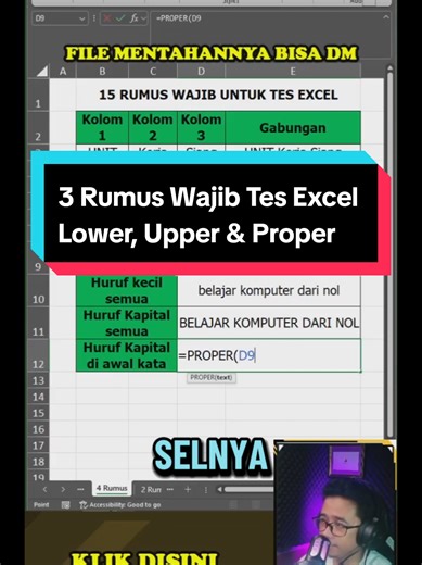 3 Rumus Wajib Tes Excel: Lower, Upper & Proper