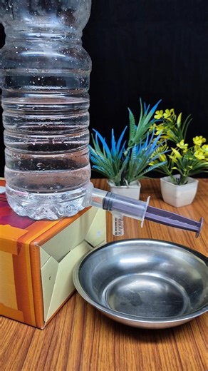 make a water Tap by using syringe. from waste to art#diy #trashhack #nogarbage #plasticfree #craft